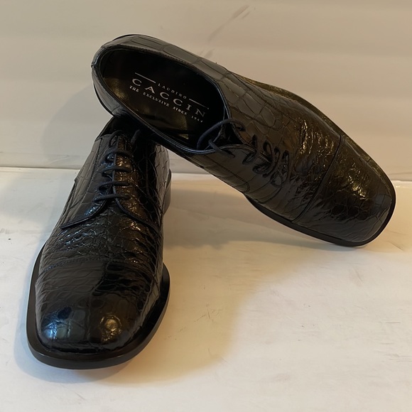 Laudino CACCIN - Genuine Alligator Oxfords - New in Box - Made in Italy - Picture 3 of 9